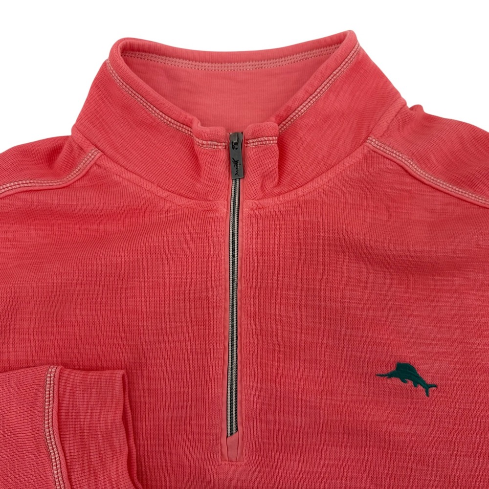 Tommy Bahama Tobago Bay Half Zip Pullover Dubarry Coral Mens XL T220818 NEW - Picture 5 of 11